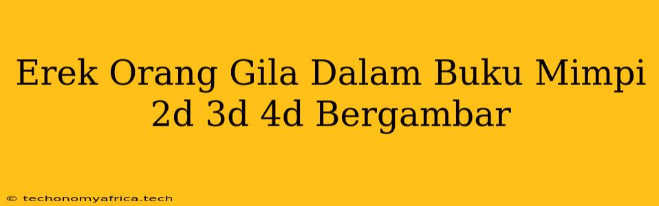 Erek Orang Gila Dalam Buku Mimpi 2d 3d 4d Bergambar