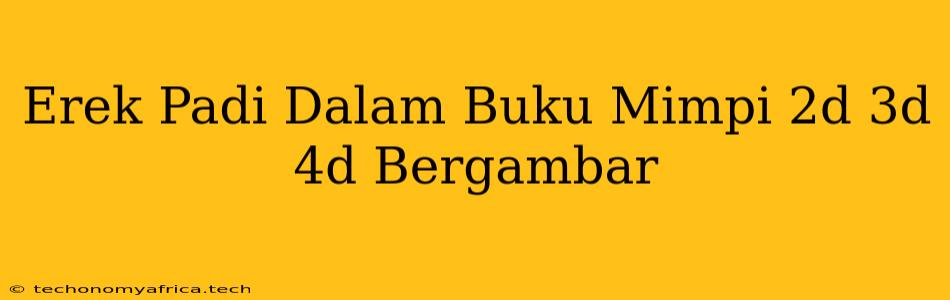 Erek Padi Dalam Buku Mimpi 2d 3d 4d Bergambar