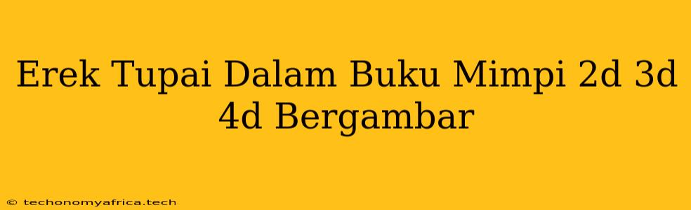 Erek Tupai Dalam Buku Mimpi 2d 3d 4d Bergambar