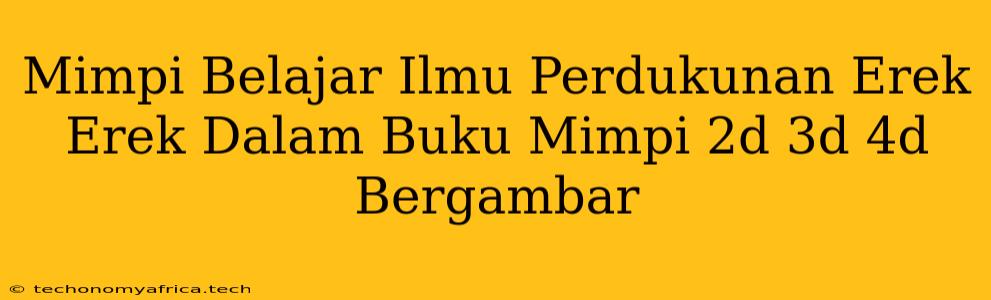 Mimpi Belajar Ilmu Perdukunan Erek Erek Dalam Buku Mimpi 2d 3d 4d Bergambar