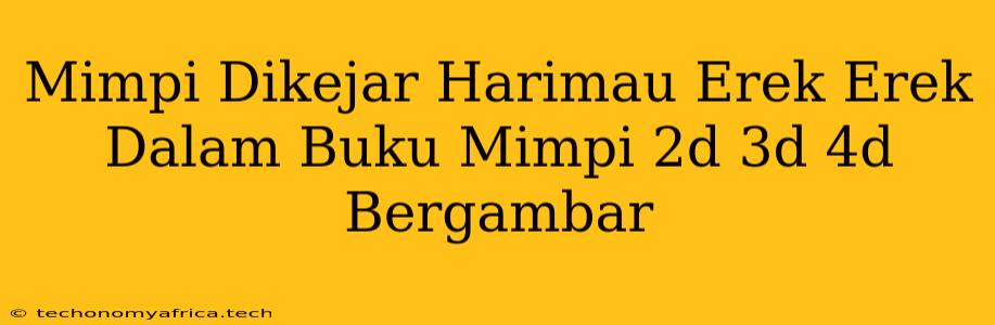 Mimpi Dikejar Harimau Erek Erek Dalam Buku Mimpi 2d 3d 4d Bergambar