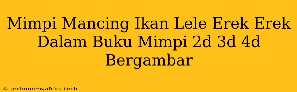 Mimpi Mancing Ikan Lele Erek Erek Dalam Buku Mimpi 2d 3d 4d Bergambar