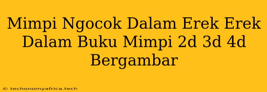 Mimpi Ngocok Dalam Erek Erek Dalam Buku Mimpi 2d 3d 4d Bergambar