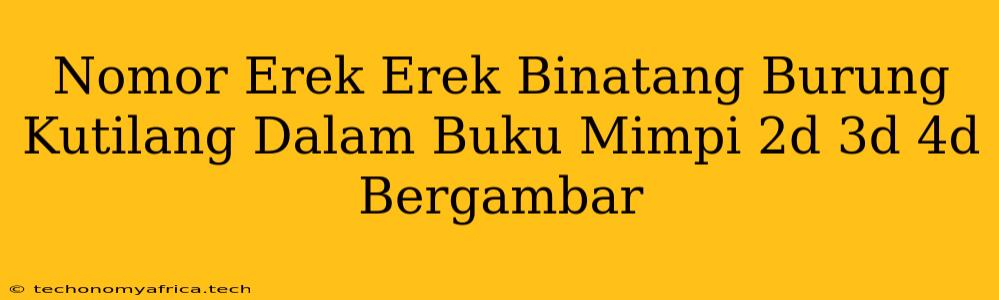 Nomor Erek Erek Binatang Burung Kutilang Dalam Buku Mimpi 2d 3d 4d Bergambar