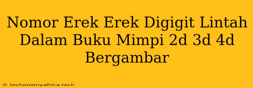 Nomor Erek Erek Digigit Lintah Dalam Buku Mimpi 2d 3d 4d Bergambar