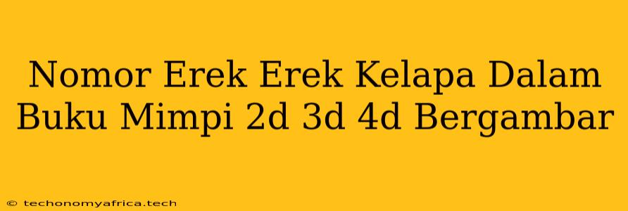 Nomor Erek Erek Kelapa Dalam Buku Mimpi 2d 3d 4d Bergambar