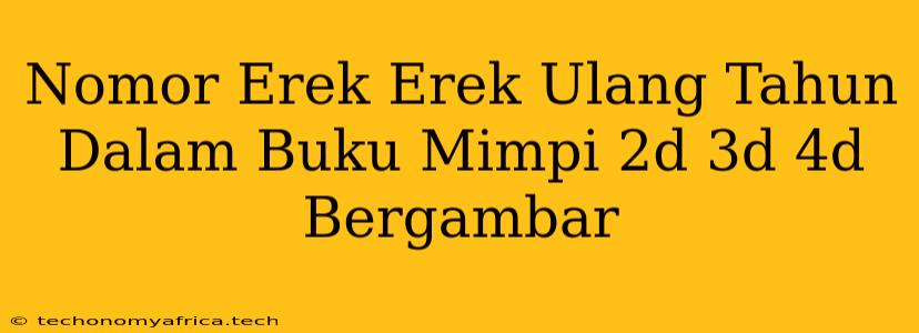 Nomor Erek Erek Ulang Tahun Dalam Buku Mimpi 2d 3d 4d Bergambar