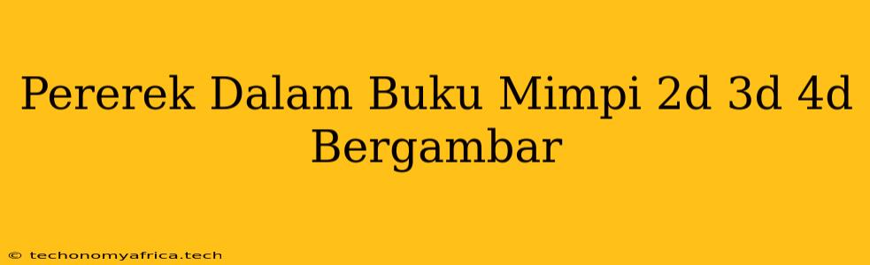 Pererek Dalam Buku Mimpi 2d 3d 4d Bergambar