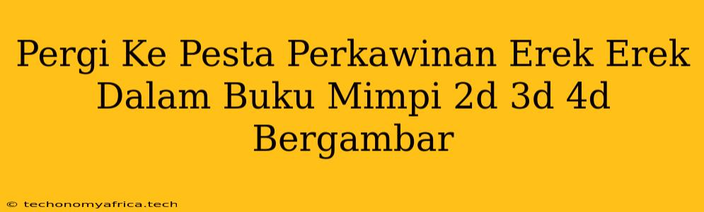 Pergi Ke Pesta Perkawinan Erek Erek Dalam Buku Mimpi 2d 3d 4d Bergambar