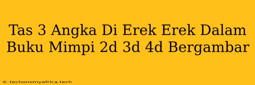 Tas 3 Angka Di Erek Erek Dalam Buku Mimpi 2d 3d 4d Bergambar