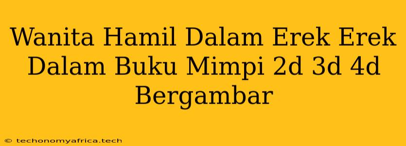 Wanita Hamil Dalam Erek Erek Dalam Buku Mimpi 2d 3d 4d Bergambar